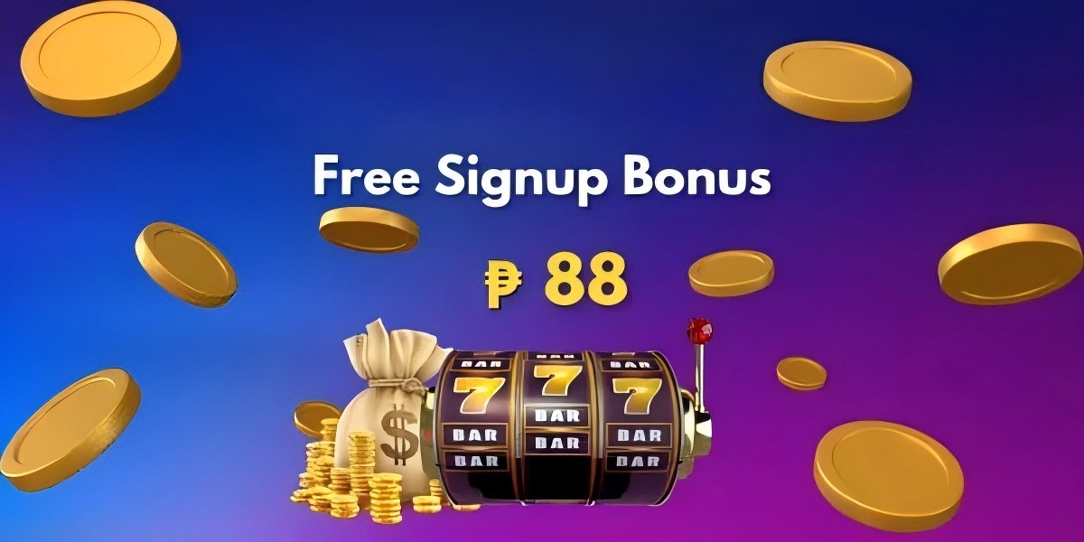 Welcome banner with gold coins and a bonus chip